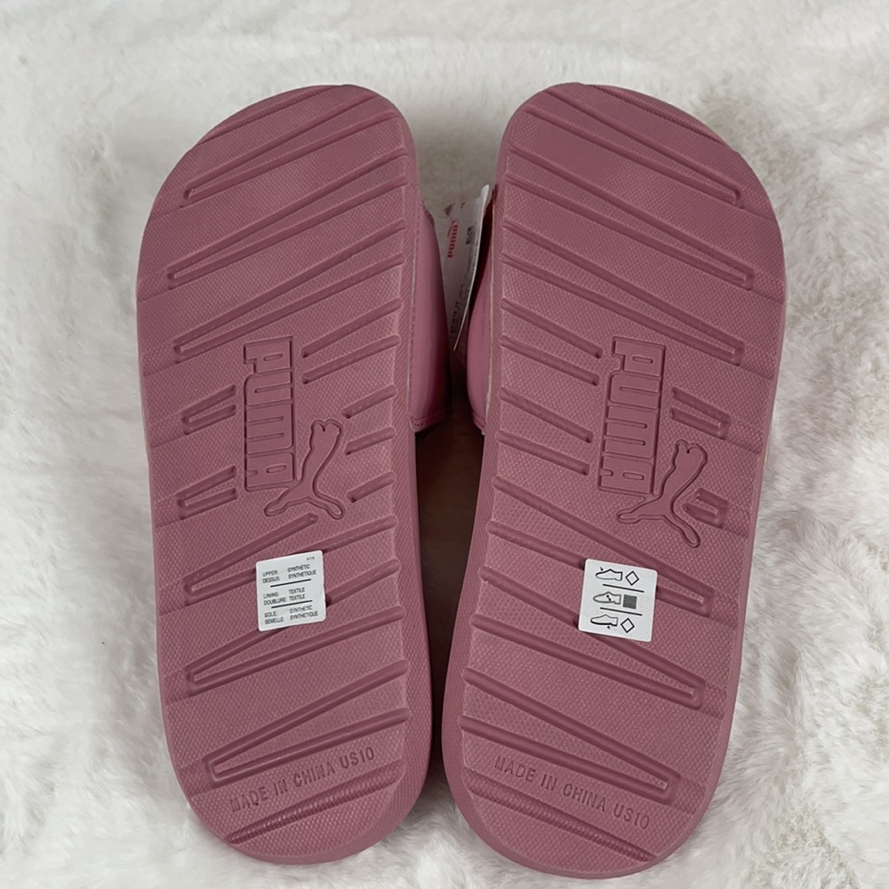 Womenβs Puma slippers pink and silver - Picture 5 of 9